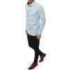 Aukščiausios kokybės mėlyni vyriški marškiniai ilgomis rankovėmis 