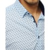 Aukščiausios kokybės mėlyni vyriški marškiniai ilgomis rankovėmis 
