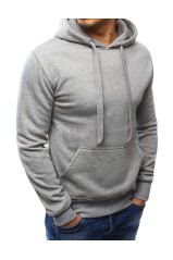 Pilkas vyriškas džemperis su kapišonu DS-bx3646