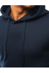 Tamsiai mėlynas vyriškas džemperis su kapišonu DS-bx3001