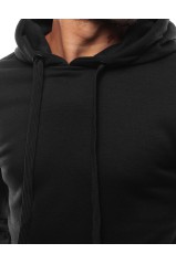 Juodas vyriškas džemperis su kapišonu DS-bx2028