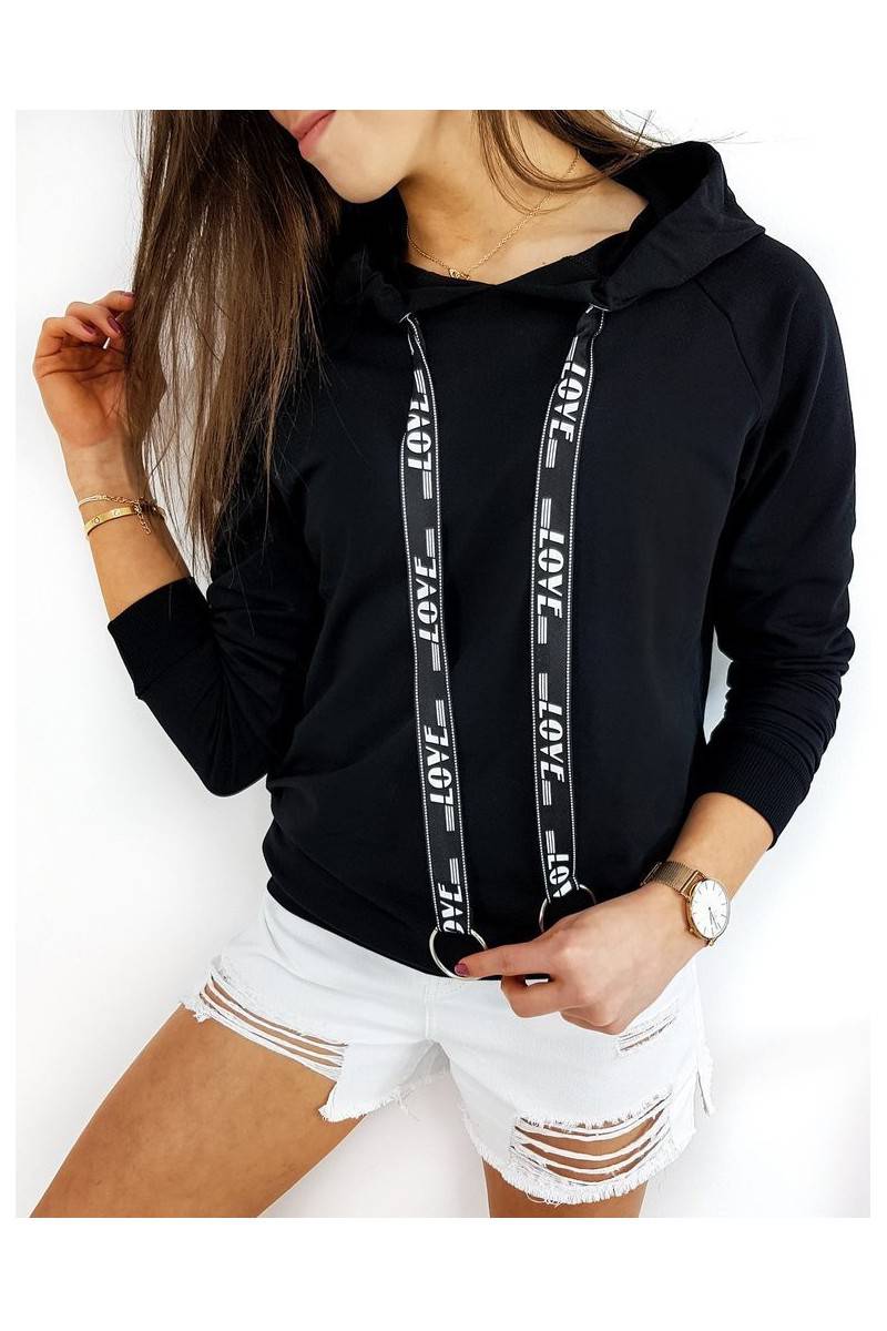 Moteriškas džemperis LOVE EVER juodas 