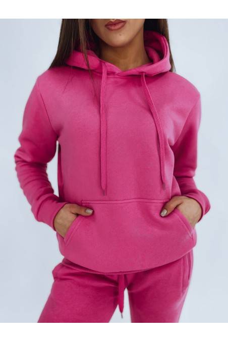 BASIC moteriškas džemperis su rožiniu gobtuvu DS-by0173