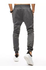 Tamsiai pilkos vyriškos sportinės kelnės su raštais Dstreet DS-ux3099