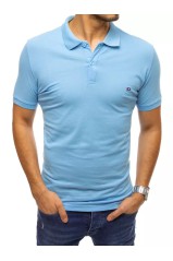 Vyriški mėlyni polo marškinėliai Dstreet 