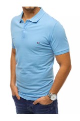 Vyriški mėlyni polo marškinėliai Dstreet 