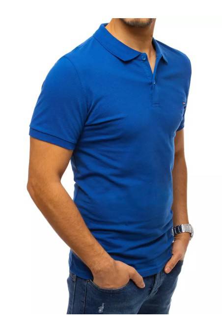 Tamsiai mėlyni vyriški polo marškinėliai Dstreet 