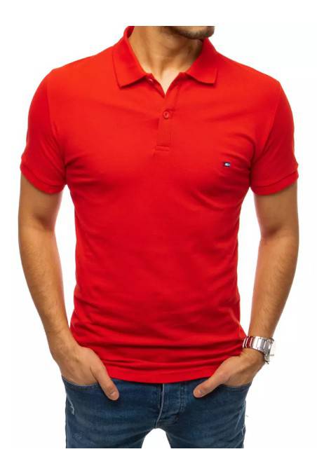 Raudoni vyriški polo marškinėliai Dstreet DS-px0331