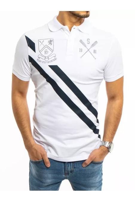 Balti vyriški polo marškinėliai Dstreet DS-px0362