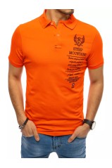 Oranžiniai vyriški polo marškinėliai su siuvinėjimu Dstreet DS-px0479