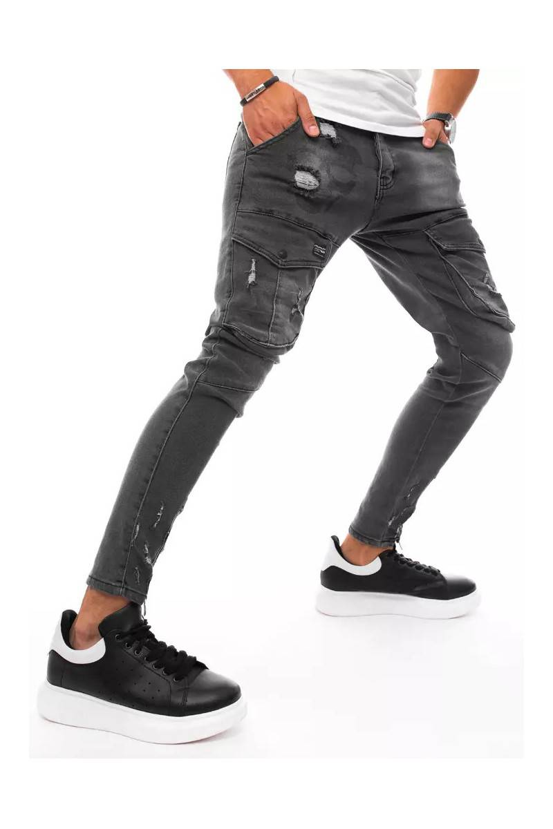 Vyriški juodi su kišenėmis šonuose džinsai Dstreet DS-ux3290