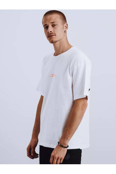Balti vyriški marškinėliai su užrašais Dstreet DS-rx4623