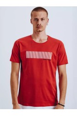 Raudoni vyriški marškinėliai su užrašais Dstreet DS-rx4651