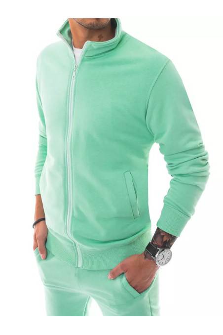 Šviesiai žalios spalvos vyriškas džemperis su užtrauktuku Dstreet 