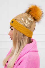 Medaus spalvos moteriška kepurė KES-20429-K198