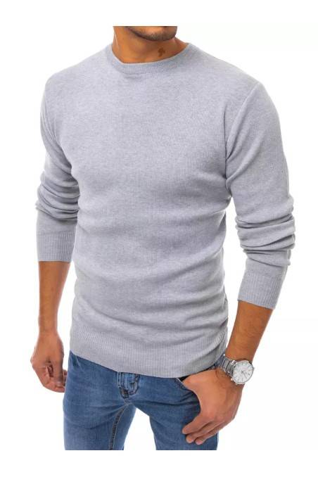 Šviesiai pilkas vyriškas megztinis