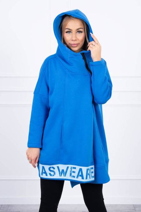 Mėlynas stilingas džemperis su kapišonu KES-20850-9305