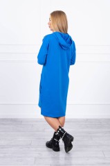 Mėlyna suknelė su kapišonu KES-20872-9190