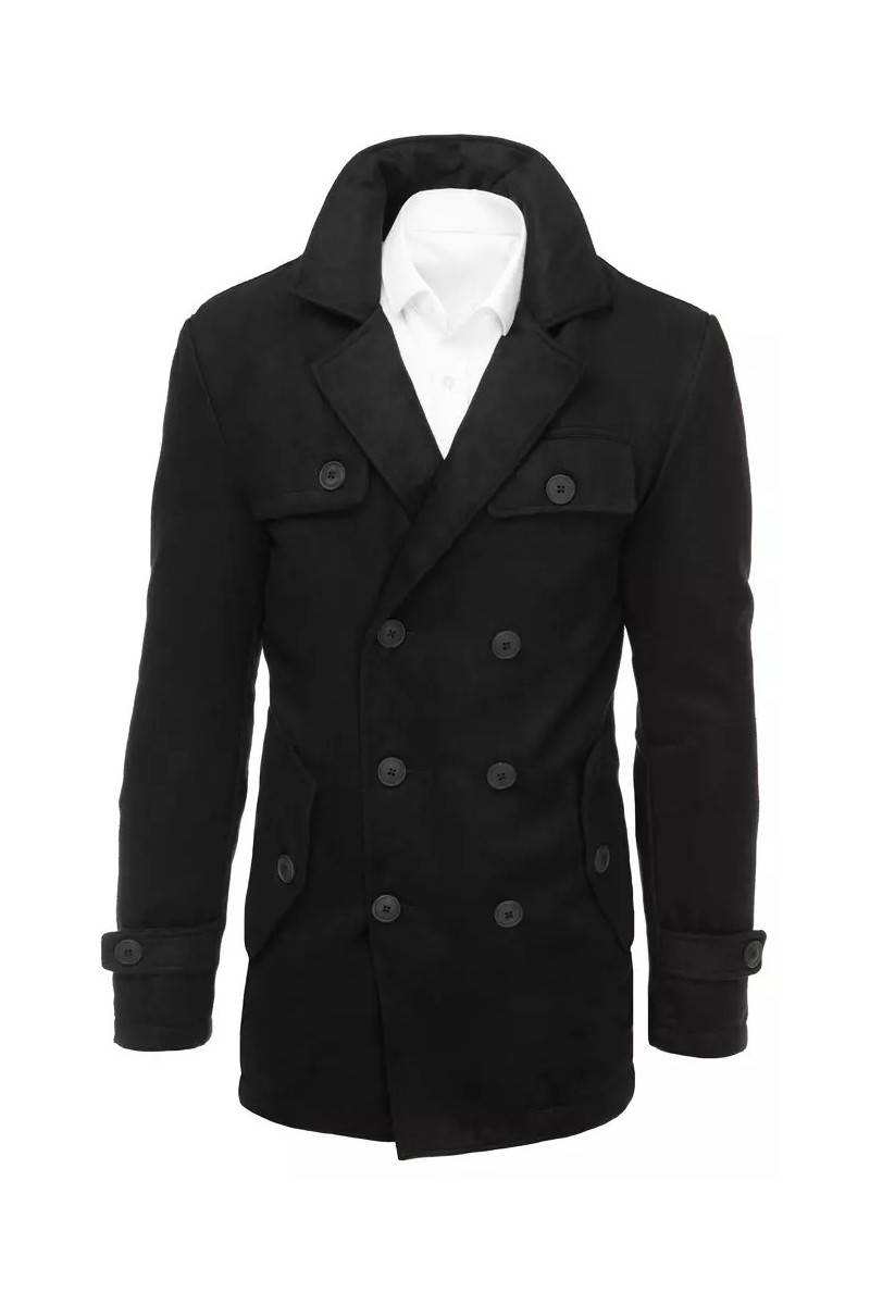 Vyriškas juodas paltas Dstreet DS-cx0431