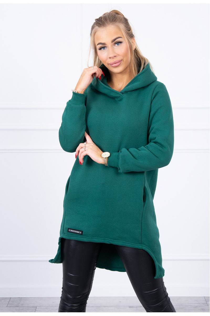 Žalias džemperis su kapišonu KES-20998-9309