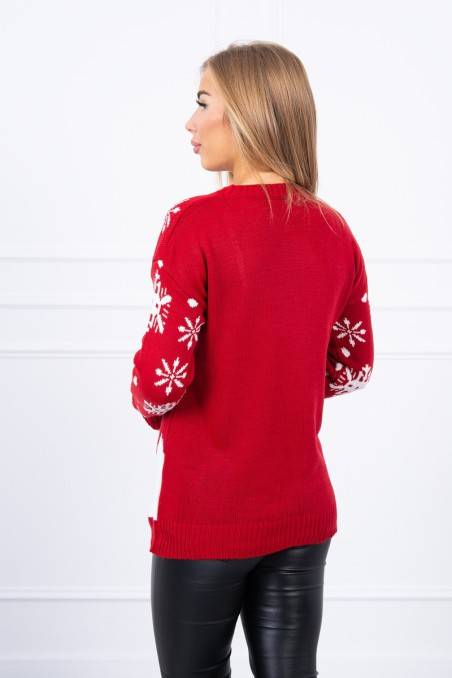Raudonas kalėdinis megztinis KES-21028-2021-16