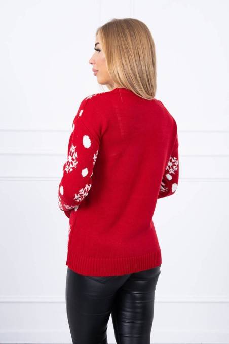Raudonas kalėdinis megztinis KES-21056-2021-19