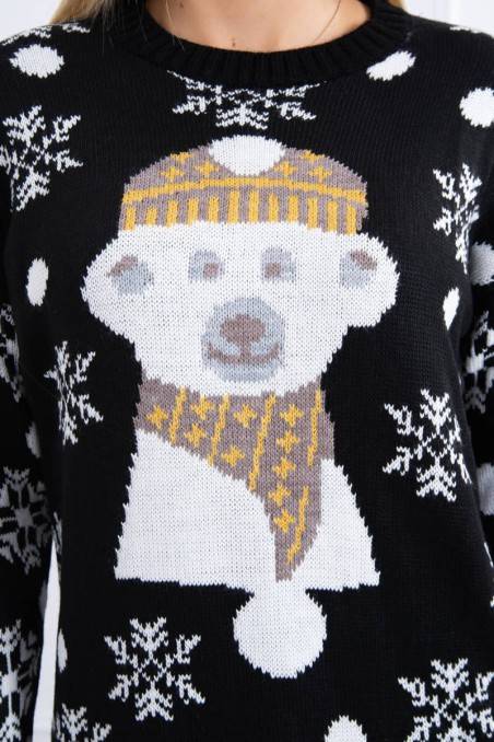 Juodas kalėdinis megztinis KES-21058-2021-19