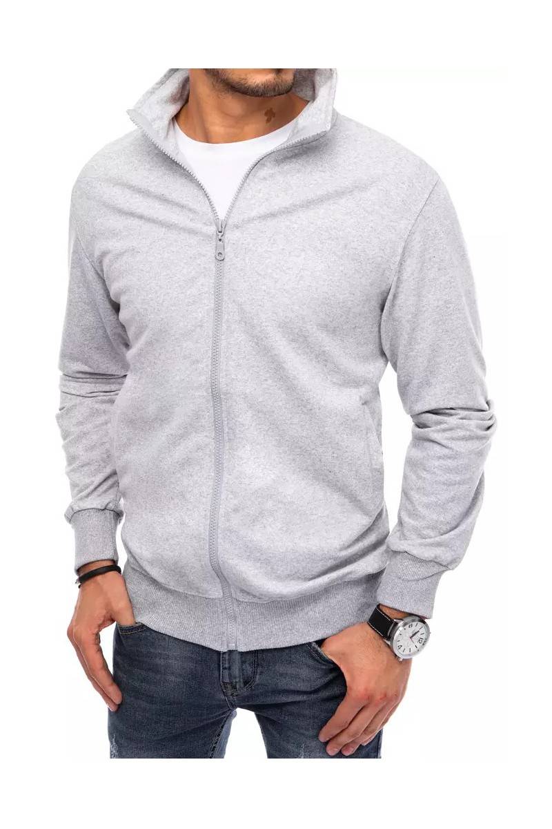 Šviesiai pilkas vyriškas džemperis su užtrauktuku Dstreet DS-bx5085