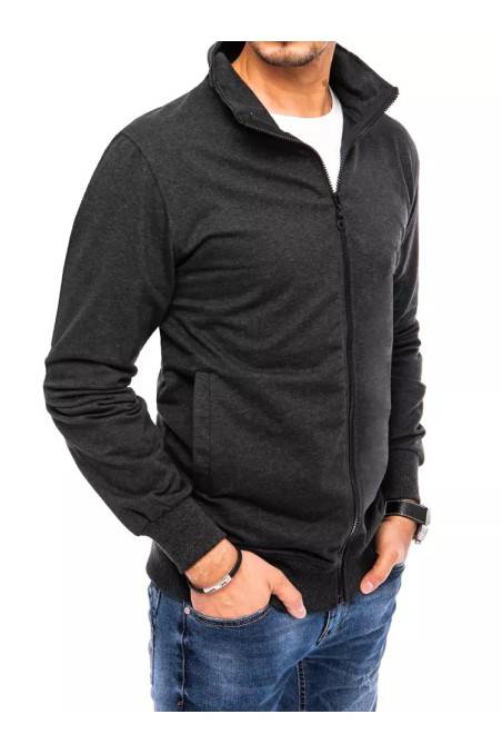 Tamsiai pilkas vyriškas džemperis su užtrauktuku Dstreet DS-bx5087
