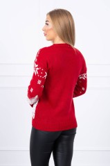Raudonas kalėdinis megztinis KES-21068-2021-23