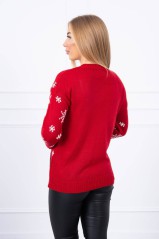 Raudonas kalėdinis megztinis KES-21076-2021-22