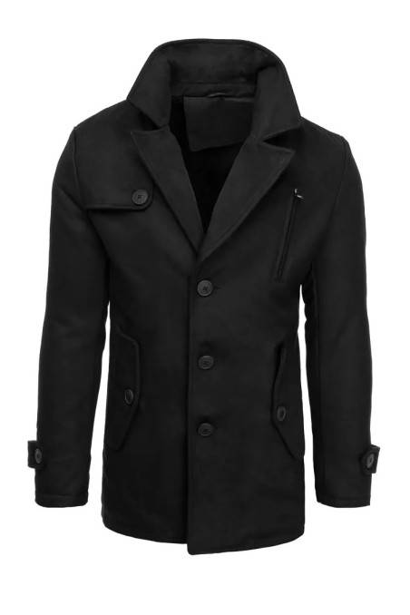 Vyriškas juodas paltas Dstreet DS-cx0440