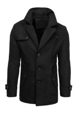 Vyriškas juodas paltas Dstreet DS-cx0440
