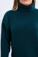 Elektrinės spalvos megztinis paaukštintu kaklu KES-21143-2020-16