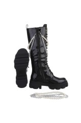 Platforminiai batai moterims juodos spalvos BA-7450-black