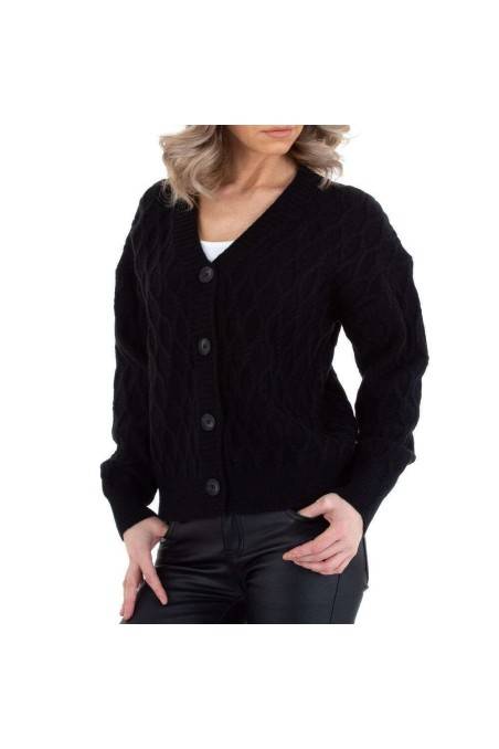 Juodas moteriškas megztinis