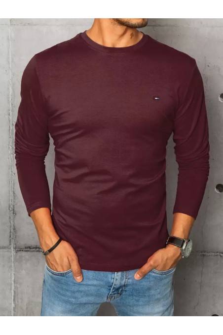 Violetinės spalvos vyriški marškinėliai ilgomis rankovėmis Dstreet