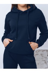 Moteriškas BASIC džemperis su kapišonu, tamsiai mėlynas Dstreet DS-by0762z