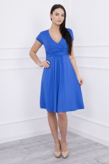 Mėlyna suknelė trumpom rankovėm KES-8349-60942