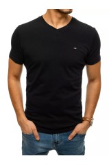Vyriški paprasti juodi marškinėliai Dstreet
