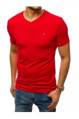 Vyriški paprasti raudoni marškinėliai Dstreet