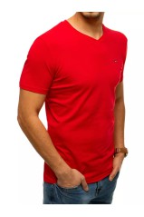 Vyriški paprasti raudoni marškinėliai Dstreet