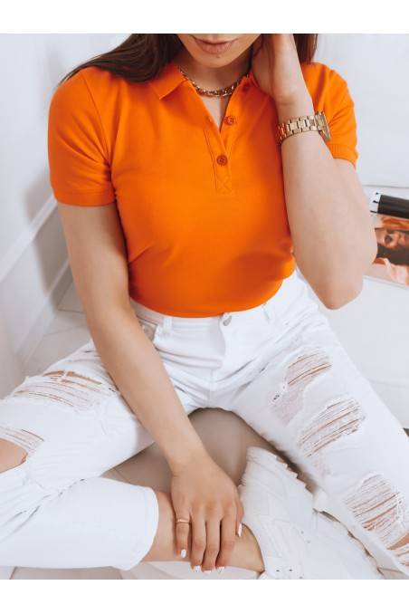 Moteriški polo marškinėliai SHERRY oranžiniai Dstreet