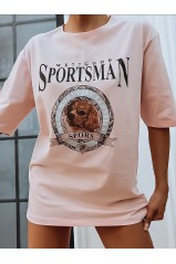 SPORTSMAN moteriški marškinėliai rožiniai Dstreet