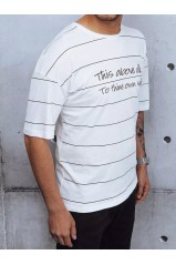 Balti vyriški marškinėliai su užrašais Dstreet