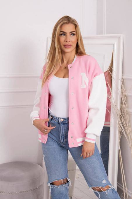 Rožinis moteriškas džemperis KES-21638-69395