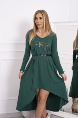 Tamsiai žalia stilinga suknelė