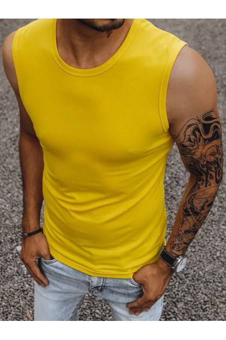 Geltoni vyriški marškinėliai be rankovių