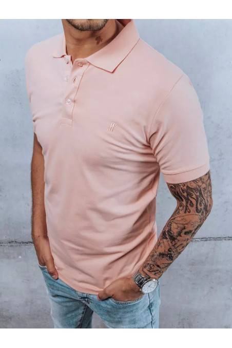 Rožiniai polo marškinėliai Dstreet