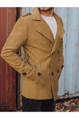 Vyriškas dvieilis rudos spalvos paltas Dstreet DS-cx0443z